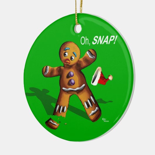 Oh Magnetisch! kerstversiering (groen) Keramisch Ornament (Links)