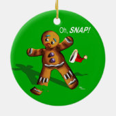 Oh Magnetisch! kerstversiering (groen) Keramisch Ornament (Achterkant)