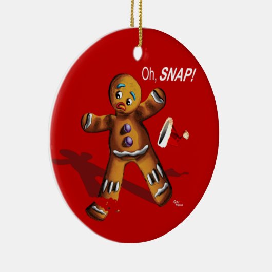 Oh Magnetisch! Kerstversiering (rood) Keramisch Ornament (Rechts)