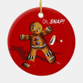 Oh Magnetisch! Kerstversiering (rood) Keramisch Ornament (Achterkant)