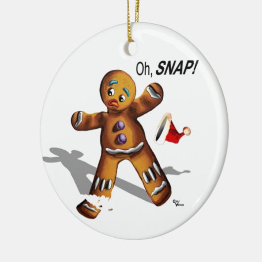 Oh Magnetisch! Kerstversiering (wit) Keramisch Ornament (Links)