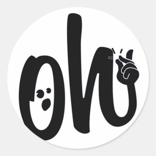 Oh Magnetisch! Ronde Sticker (Voorkant)