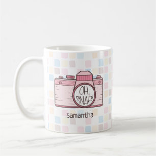 Oh Magnetisch! Roze pastel camera Koffiemok