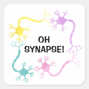 Oh Magnetisch! Science Neuron Biology Teacher Funn Vierkante Sticker