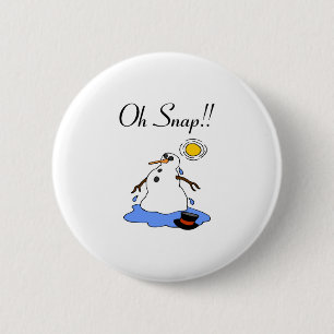 Oh Magnetisch! (Snowman smelten) Ronde Button 5,7 Cm