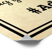 Oh Magnetisch! Sociale media hashtag Weddenschap Poster (Hoek)