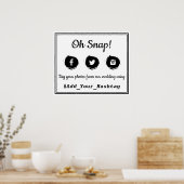 Oh Magnetisch! Sociale media hashtag Weddenschap Poster (Keuken)