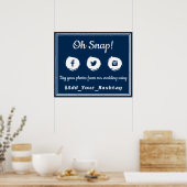 Oh Magnetisch! Sociale media hashtag Weddenschap Poster (Keuken)