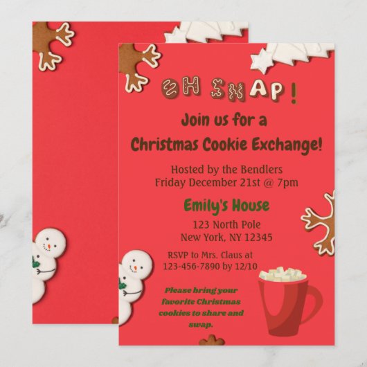 Oh Magnetisch! Uitnodiging voor de uitwisseling va (Voorkant / Achterkant)