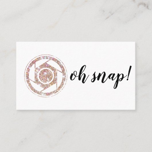 Oh Magnetisch! Visitekaartje Glitter Fotograaf (Voorkant)