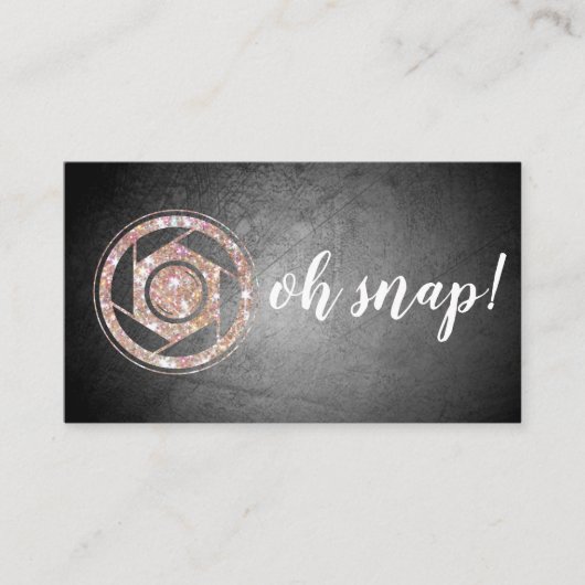 Oh Magnetisch! Visitekaartje Glitter Fotograaf (Voorkant)