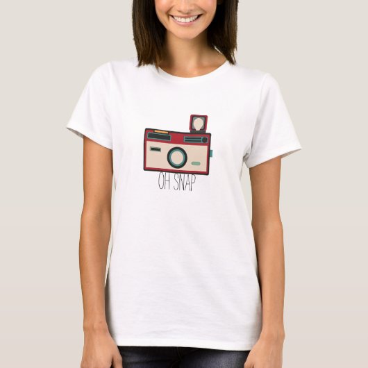 Oh Magnetische Retrocamera T-shirt (Voorkant)