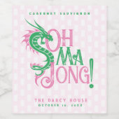 Oh Mah Jong! | Mah-Jong Wijnetiketten Wijn Etiket (Enkel label)
