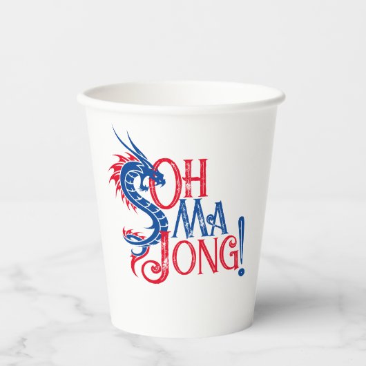 Oh Mah Jong! | Mah-Jongg Papieren Bekers (Voorkant)