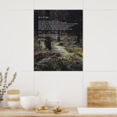 Oh Me! Oh Life! Walt Whitman Poem Wooded Path 3 Poster (Keuken)