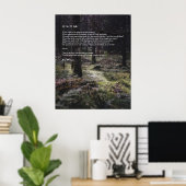 Oh Me! Oh Life! Walt Whitman Poem Wooded Path 3 Poster (Thuiskantoor)