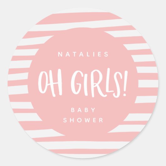 Oh meiden! Tweeling meisjes dank u gunst Ronde Sticker (Voorkant)