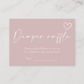 Oh Meisje Baby shower Luier Raffle Informatiekaartje (Voorkant)