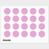 Oh meisje Baby shower script cerise roze elegant Ronde Sticker (Vel)