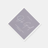 Oh meisje Baby shower script lila paarse Elegant Servet (Hoek)
