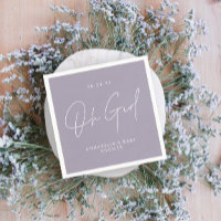 Oh meisje Baby shower script lila paarse Elegant