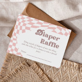 Oh meisje! Gingham Luier Raffle Baby shower | Plai Informatiekaartje