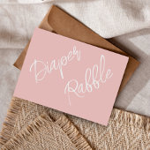 Oh meisje! Gingham Luier Raffle Baby shower | Plai Informatiekaartje