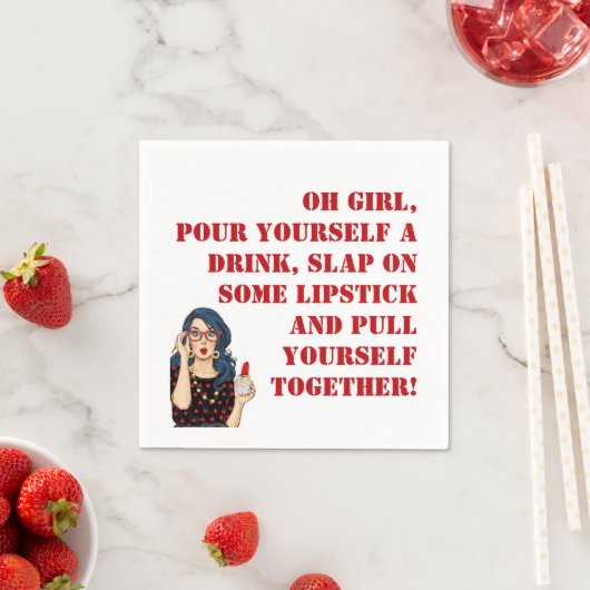 "Oh meisje!" Grappige cocktail servetten (Insitu)