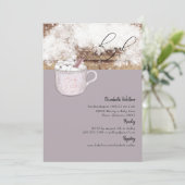 Oh Meisje Heet Chocolade Rustieke Baby Het Is Koud Kaart (Staand voorkant)