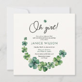 Oh Meisje Lucky Charm Baby shower Kaart (Voorkant)