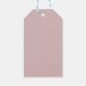 Oh meisje minimalistisch modern Baby shower dank j Cadeaulabel (Achterkant)
