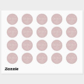 Oh meisje minimalistisch modern Baby shower Ronde Sticker (Vel)