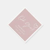 Oh meisje minimalistisch modern Baby shower Servet (Hoek)