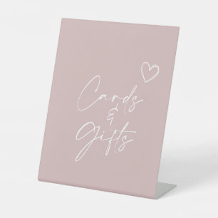 Oh meisje minimalistische Baby shower Kaarten en g Reclamebord Met Voetstuk