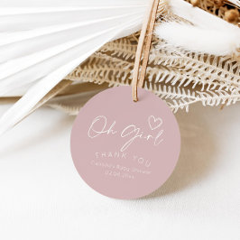 Oh Meisje Modern Baby shower Bedankjes Labels