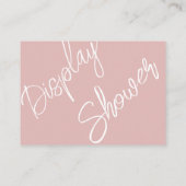 Oh meisje! Roze geruit | Gingham Display Douche Informatiekaartje (Achterkant)