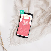 Oh Meisje Roze Jurk Baby shower Kaart