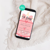 Oh Meisje Roze Jurk Baby shower Kaart