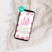 Oh Meisje Schattige Roze Lijst Baby shower Kaart