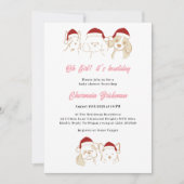 Oh Meisje Schattigee Puppy Kerstvakantie Baby show Kaart (Voorkant)