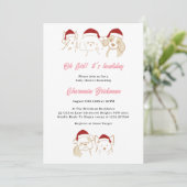 Oh Meisje Schattigee Puppy Kerstvakantie Baby show Kaart (Staand voorkant)