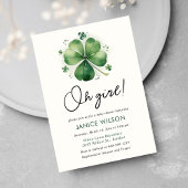 Oh meisje St. Patricks Day Baby shower Kaart