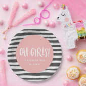 Oh meisjes, baby shower-tweeling-servetten papieren bordje (Feest)