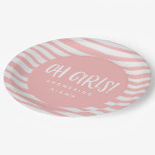 Oh meisjes, baby shower-tweeling-servetten papieren bordje (Gekanteld)