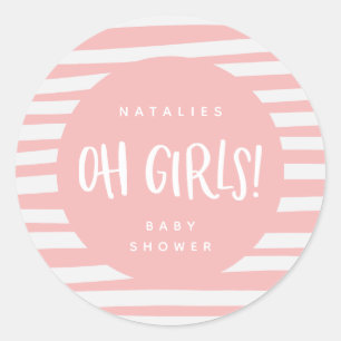 Oh Meisjes! De tweeling meisjes danken u Ronde Sticker