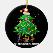 Oh Microbiolotree Microbioloog Kerstboom MI Keramisch Ornament (Voorkant)