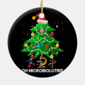 Oh Microbiolotree Microbioloog Kerstboom MI Keramisch Ornament (Achterkant)