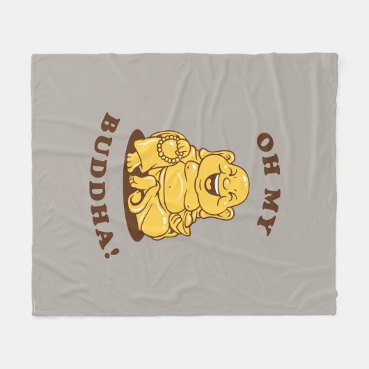 Oh Mijn Boeddha Fleece Deken (Voorkant (Horizontaal))
