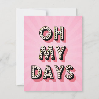 Oh mijn dagen feestdagenkaart