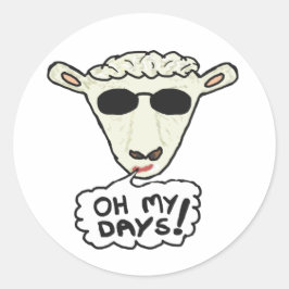 Oh mijn dagen ronde sticker